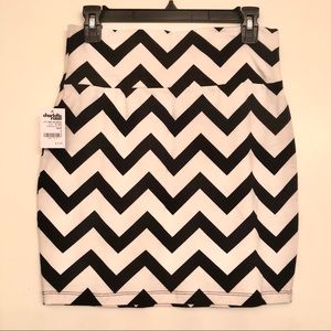Chevron Bodycon Skirt